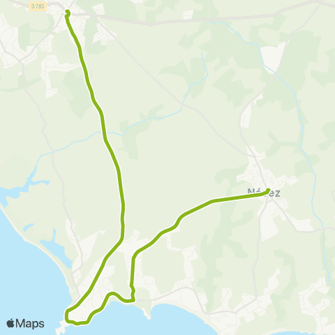 Coralie Pouldohan - Trégunc - Trévignon - Névez map