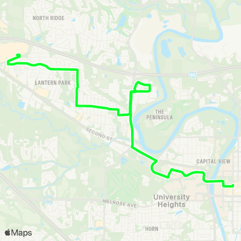 Coralville Transit Night map