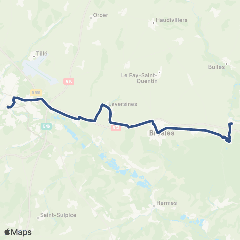 Corolis - Réseau scolaire Ligne 523 map