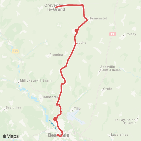 Corolis - Réseau interurbain Ligne 531 map