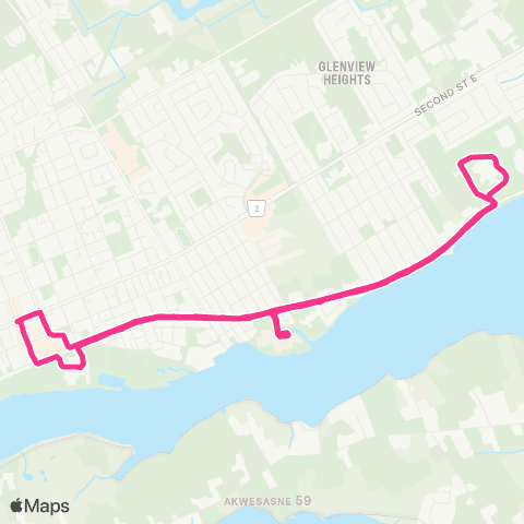 Cornwall Transit Montreal map