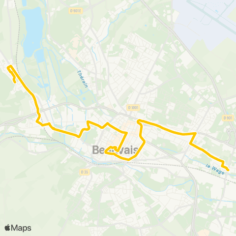 Corolis - Réseau urbain Châtaigniers - Moulin de Bracheux map