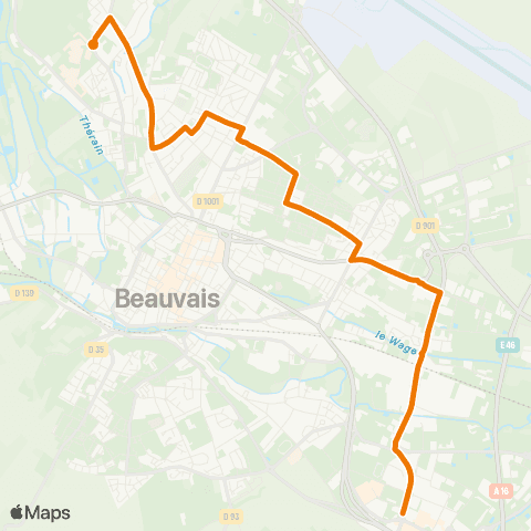 Corolis - Réseau urbain Hôpital - Délie map