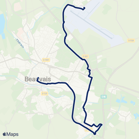 Corolis - Réseau urbain Navette Express Hôtels - Tillé Aéroport map