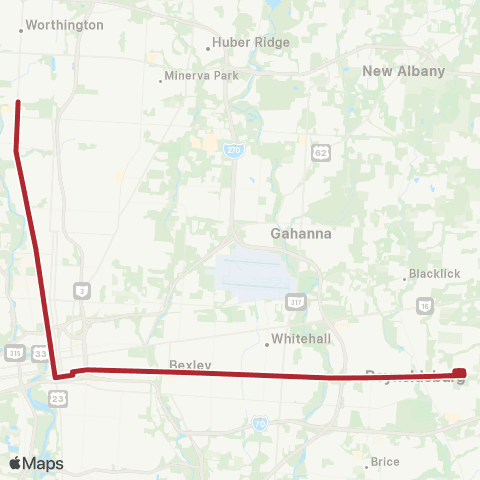 COTA East Main / North High map
