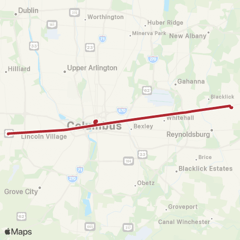 COTA East Broad / West Broad map