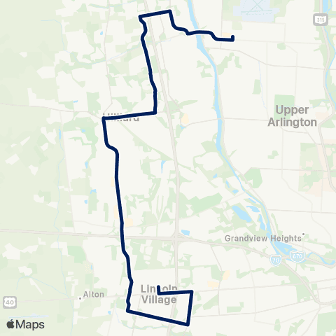 COTA Hilliard Rome map