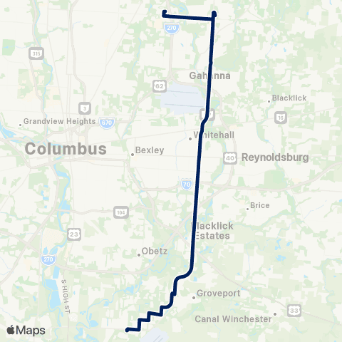 COTA Hamilton Rd map