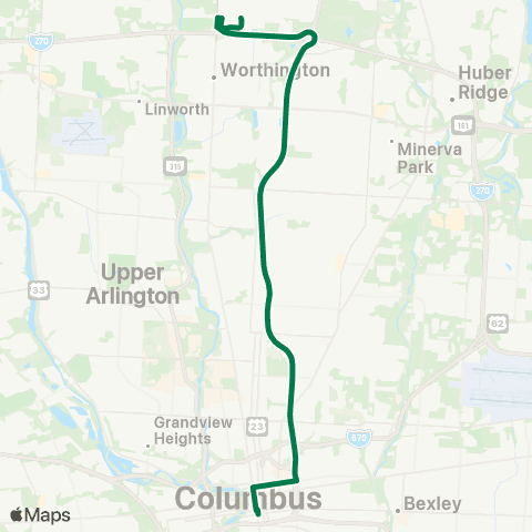 COTA Crosswoods-Polaris map