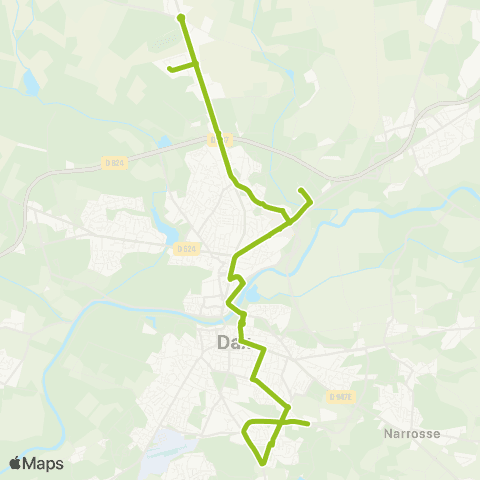 Couralin Bruyères - Village Landais map