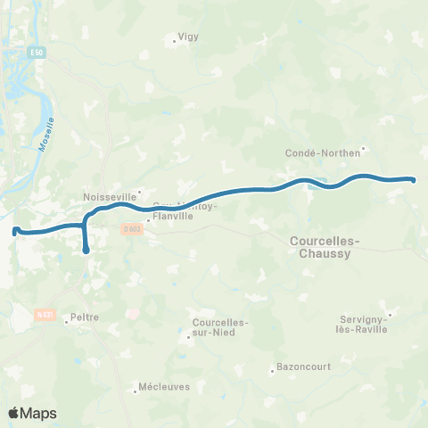 Covoit'ici Boulay - Metz map