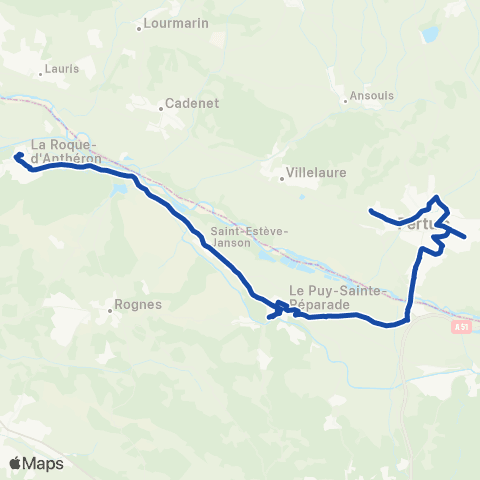 Pays d'Aix Mobilité La Roque St Estève le Puy Pertuis Clg Nd map