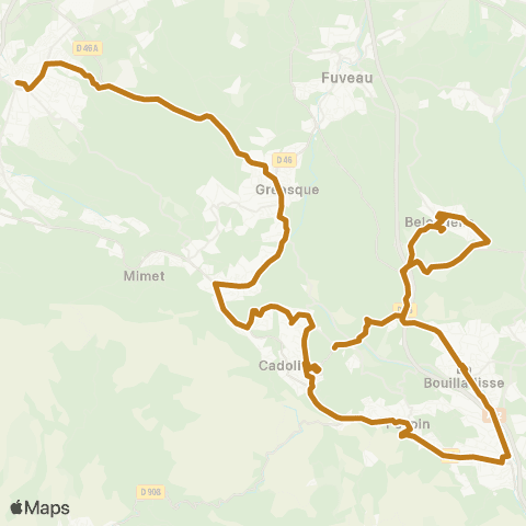 Pays d'Aix Mobilité Desserte des Étalissements de Gardanne map