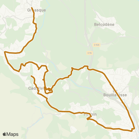 Pays d'Aix Mobilité Saint-Savournin vers Fuveau Gréasque map