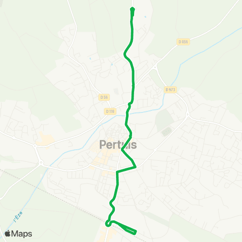 Pays d'Aix Mobilité Pertuis Urbains D map