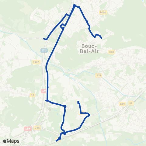 Pays d'Aix Mobilité Bouc Bel Air - Clg Brassens map
