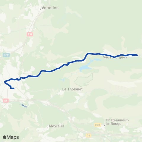 Pays d'Aix Mobilité Vauvenargues - St Marc - Aix map