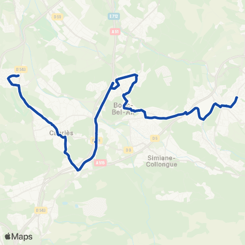 Pays d'Aix Mobilité Bba - Cabriès - Simiane - Gardanne map