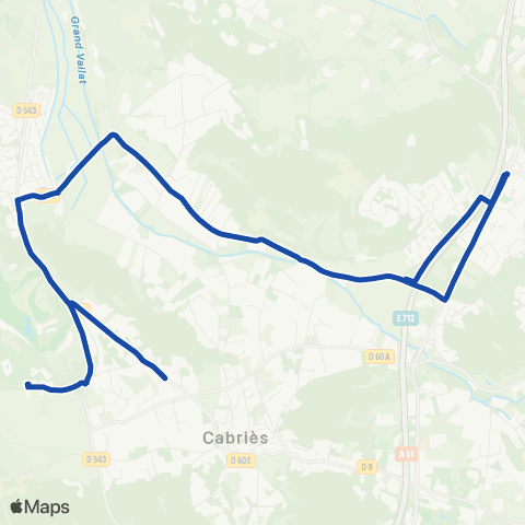 Pays d'Aix Mobilité Cabriès - Clg Mauron map