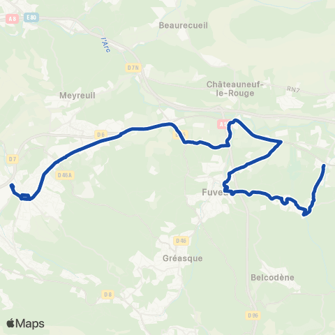 Pays d'Aix Mobilité Fuveau - Gardanne map