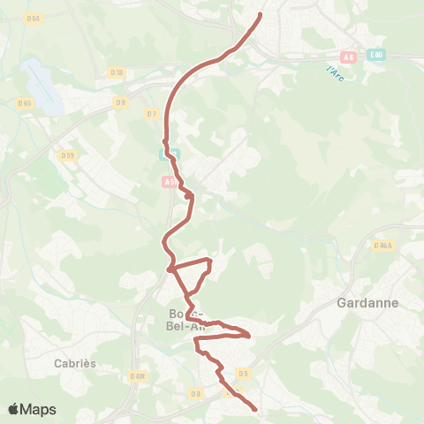 Pays d'Aix Mobilité Simiane - Bouc Bel Air - Aix map
