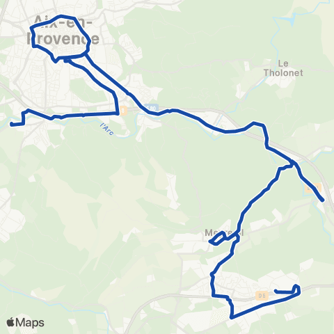 Pays d'Aix Mobilité Meyreuil - Aix map