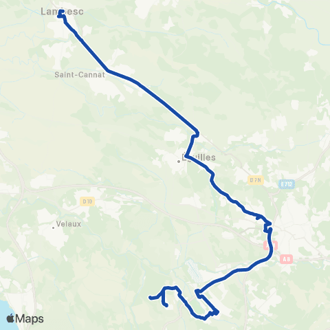 Pays d'Aix Mobilité Lambesc-St-Cannat - les Milles map