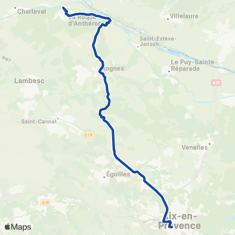 Pays d'Aix Mobilité La Roque - Rognes - Aix map