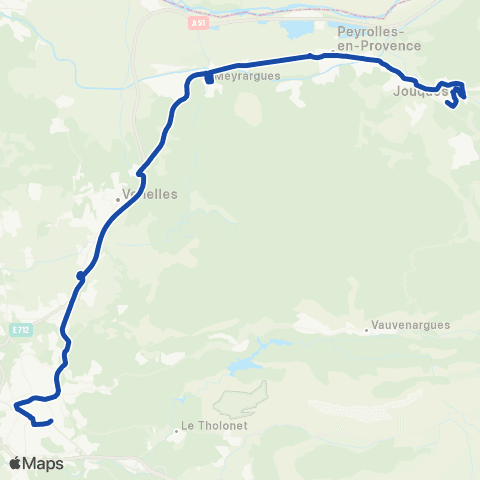 Pays d'Aix Mobilité Jouques-Peyrolles-Meyrargues - Aix map