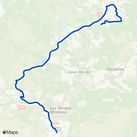 Pays d'Aix Mobilité Les Pennes Mirabeau - Aix map
