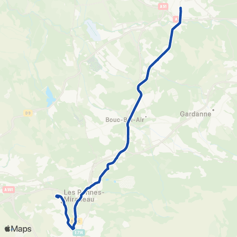 Pays d'Aix Mobilité Aix-Boucbelair-Vitrolles-les Pennes map