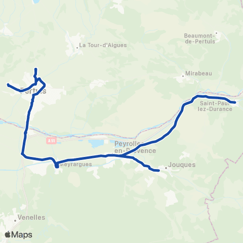 Pays d'Aix Mobilité St Paul - Jou - Pey - Mey - Pertuis map