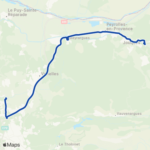 Pays d'Aix Mobilité Peyrolles-Venelles - Clg Chesneraie map