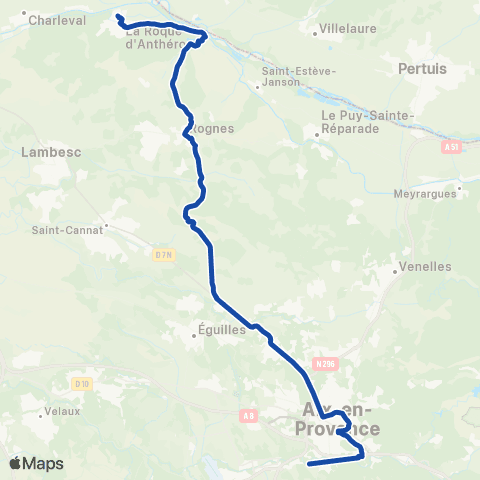 Pays d'Aix Mobilité La Roque - Rognes - Aix map