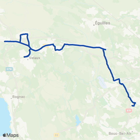 Pays d'Aix Mobilité Coudoux - Ventabren - l.I. Luynes map