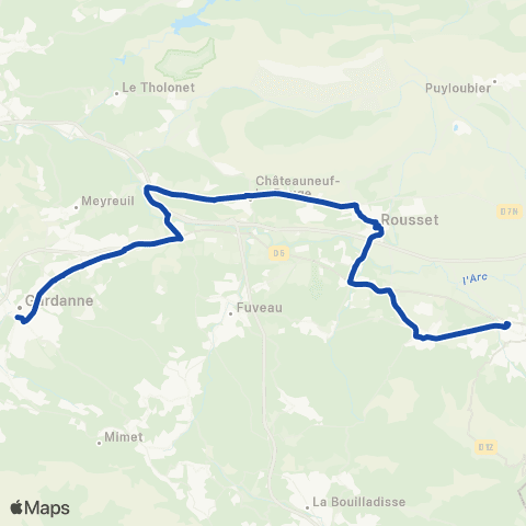 Pays d'Aix Mobilité Trets-Peynier-Rous-Château-Gardanne map