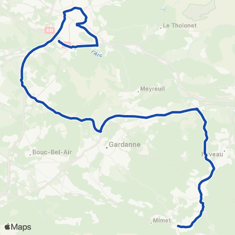 Pays d'Aix Mobilité Gréasque - Aix map