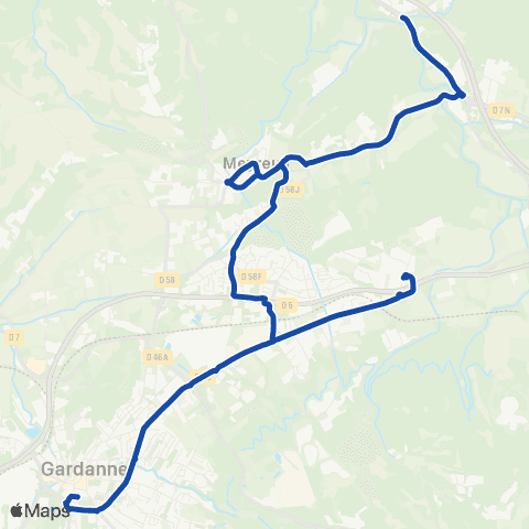 Pays d'Aix Mobilité Meyreuil - Gardanne map