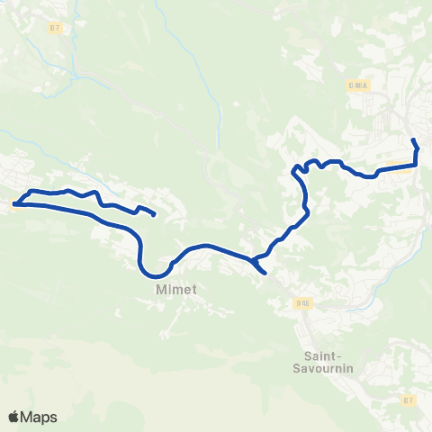 Pays d'Aix Mobilité Mimet - Clg Gréasque map