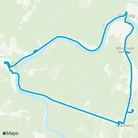 CATA Intercity 1 map