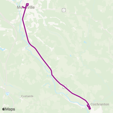 CATA Cochranton map