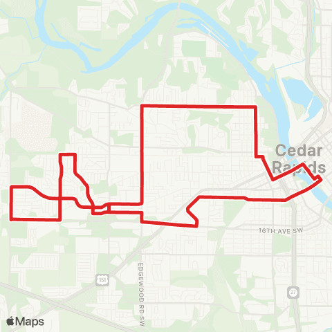 Cedar Rapids Transit  map