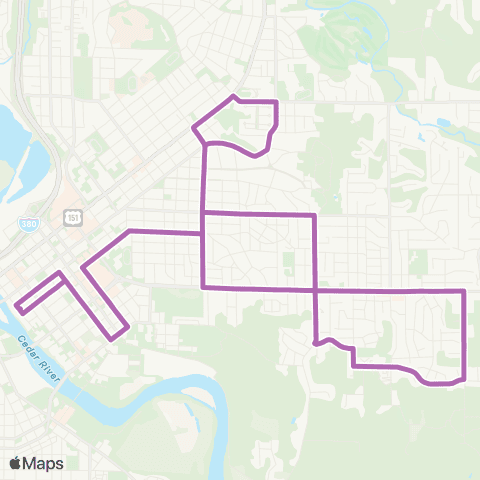 Cedar Rapids Transit  map
