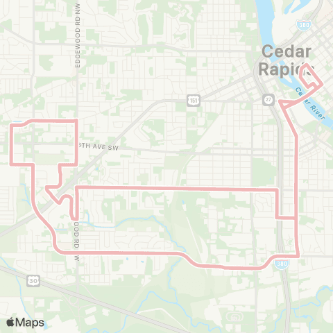 Cedar Rapids Transit  map