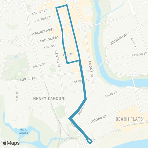 Santa Cruzer Beach / Downtown Shuttle map