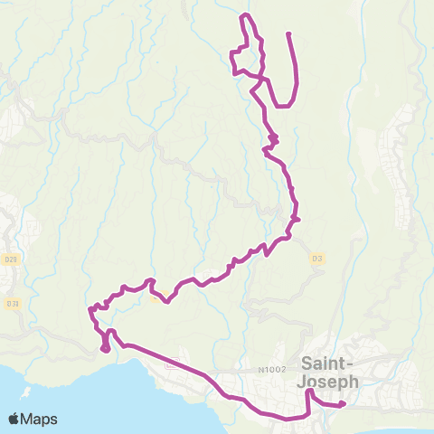 CarSud Plaine des Grègues Carosse Gare St Joseph map