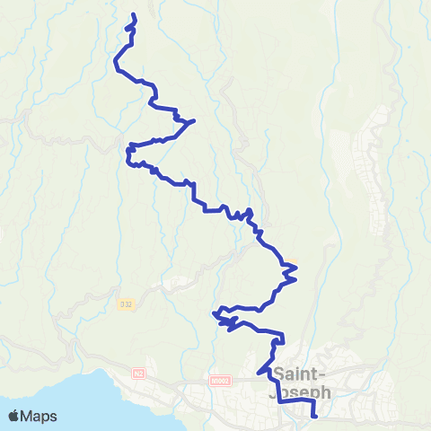 CarSud Bel Air Rampe de Bezaves Gare de St Joseph map