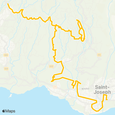 CarSud Charrié les Lianes Gare de Saint Joseph map