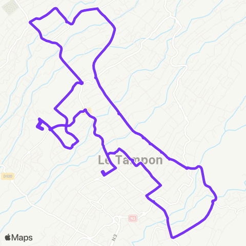 CarSud Floribus Navette Centre ville Tampon map