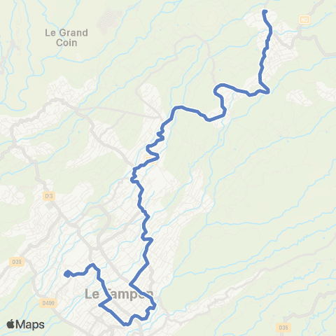 CarSud Gare de la Plaine des Cafre - RN3 - Gare du Tampon map